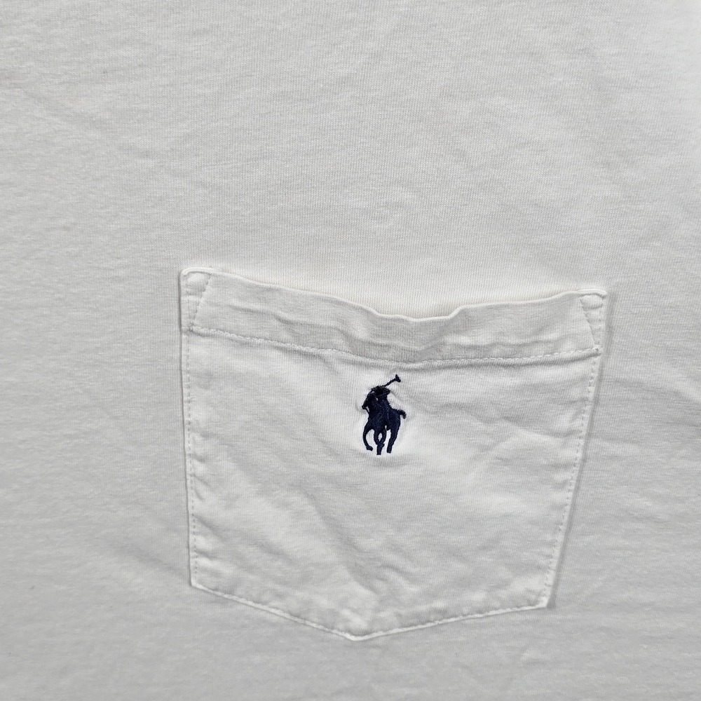 Polo Ralph Lauren Shirt Mens‎ 4XL White Pocket Embroidered Pony Logo Classic Tee - Picture 3 of 8